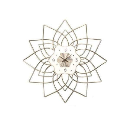 Nowoczesny metalowy zegar ażurowy kwiat