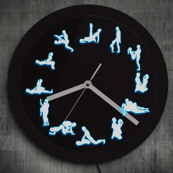 Zegar ścienny Kamasutra z podświetleniem LED