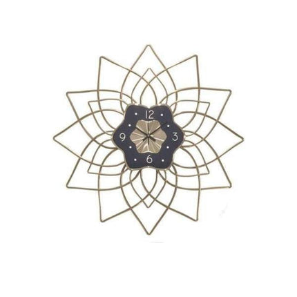 Nowoczesny metalowy zegar ażurowy kwiat