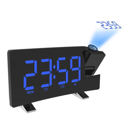 Cyfrowy zegar biurkowy LED z projektorem