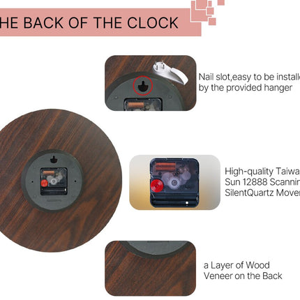 Klasyczny zegar ścienny w stylu vintage