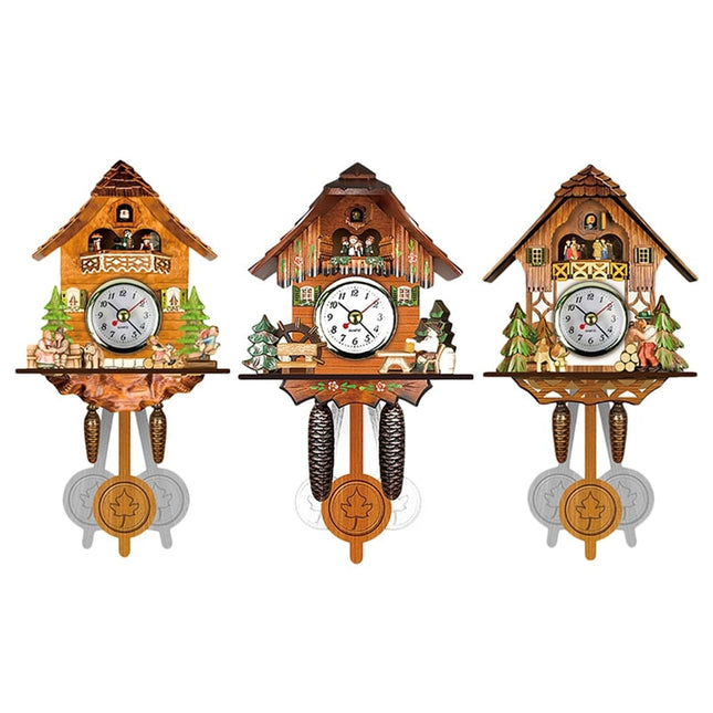 Designerski zegar z kukułką styl chalet