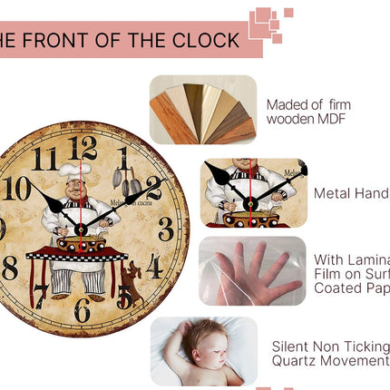 Klasyczny zegar ścienny w stylu vintage