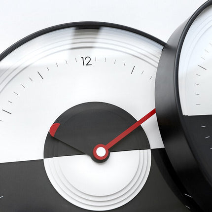 Nowoczesny zegar ścienny z motywem yin yang