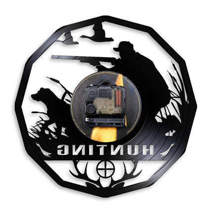 Zegar z płyty winylowej Polowanie
