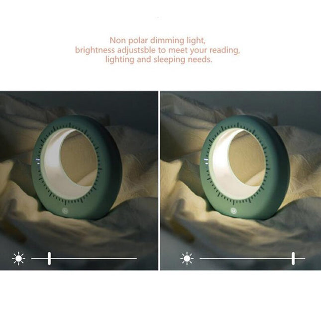 Futurystyczny budzik z lampką nocną księżyc