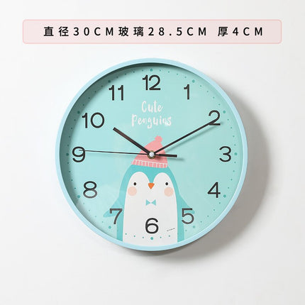 Okrągły zegar dla dzieci z królikiem