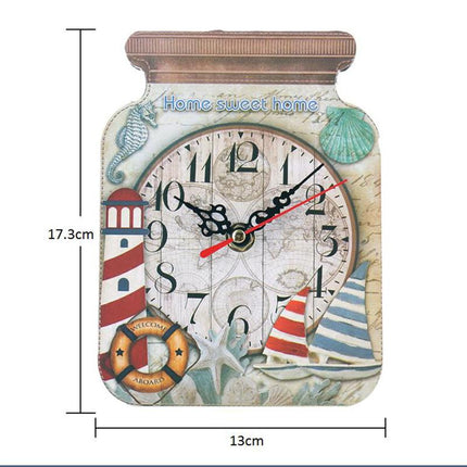 Zegar ścienny drewniany w kształcie słoika