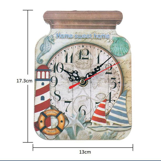 Zegar ścienny drewniany w kształcie słoika