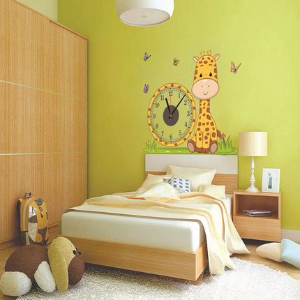 Zegar naklejka na ścianę do pokoju dziecka