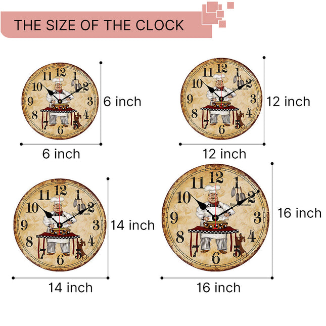 Klasyczny zegar ścienny w stylu vintage