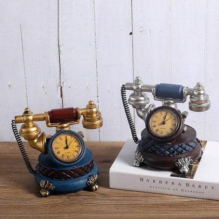 Zegar stołowy w kształcie telefonu retro