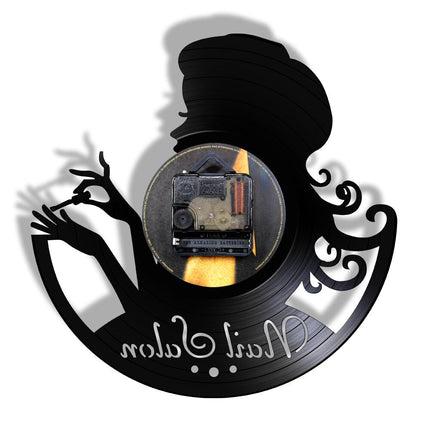 Zegar z płyty winylowej salon kosmetyczny