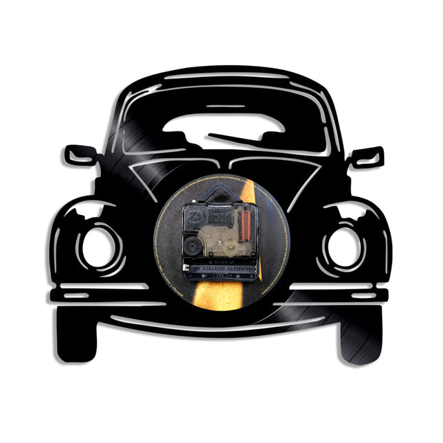 Zegar winylowy z samochodem VW Garbus