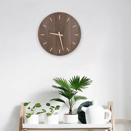 Nowoczesny zegar drewniany bez cyfr minimalistyczny