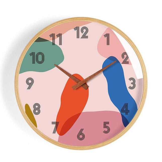 Kreatywny zegar w pastelowych kolorach