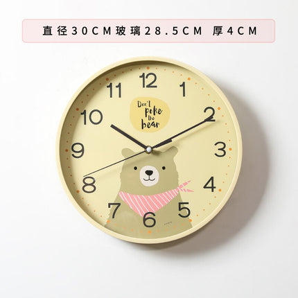 Okrągły zegar dla dzieci z królikiem