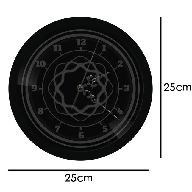 Geometryczny zegar ścienny z oświetleniem LED