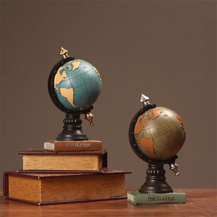 Zegar biurkowy globus w stylu vintage