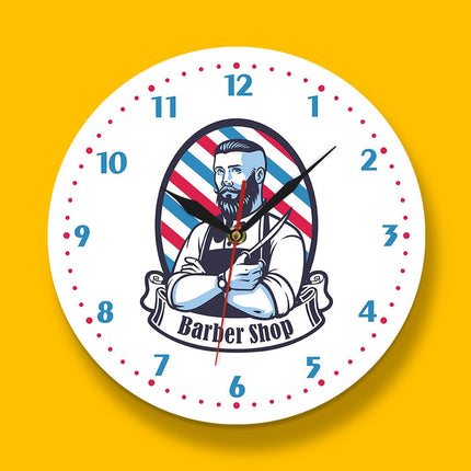 Zegar ścienny w stylu retro Barber Shop