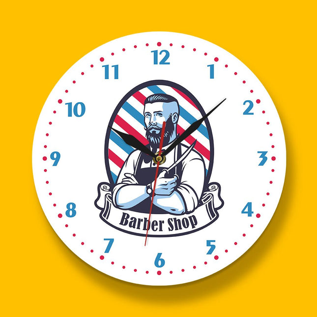 Zegar ścienny w stylu retro Barber Shop