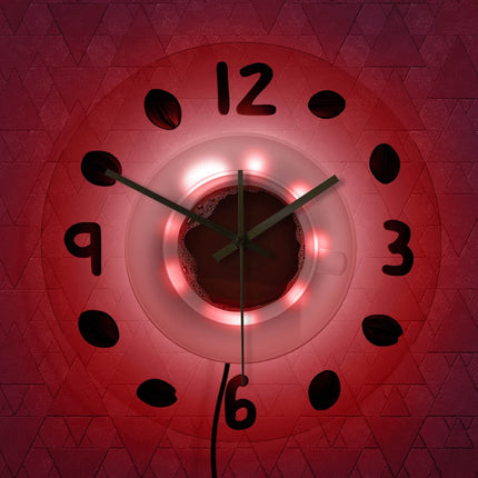 Zegar ścienny filiżanka kawy do kuchni