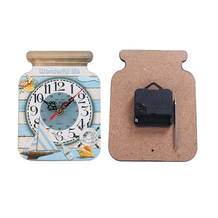 Zegar ścienny drewniany w kształcie słoika