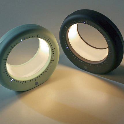 Futurystyczny budzik z lampką nocną księżyc