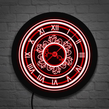 Zegar ścienny retro z oświetleniem LED
