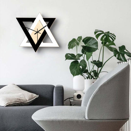 Designerski zegar ścienny drewno i metal