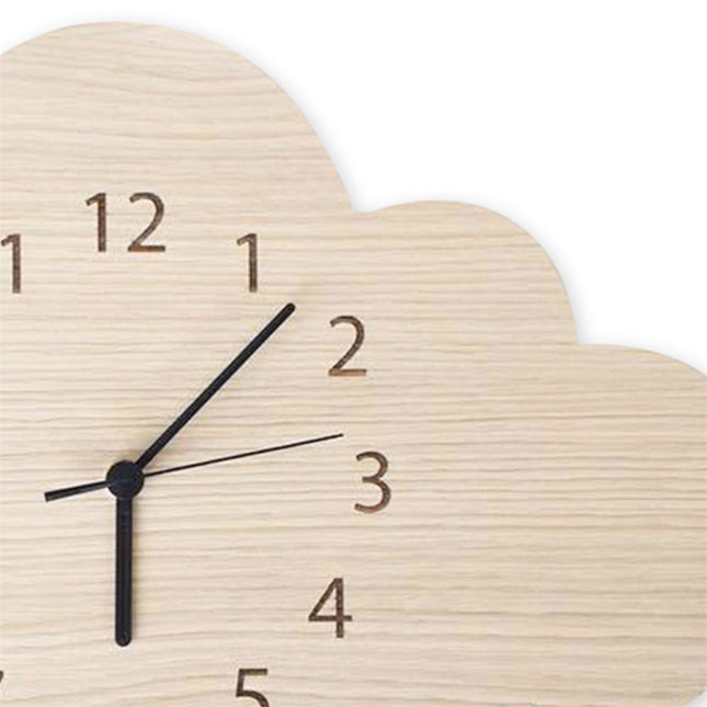 Drewniany zegar chmurka do pokoju dziecka