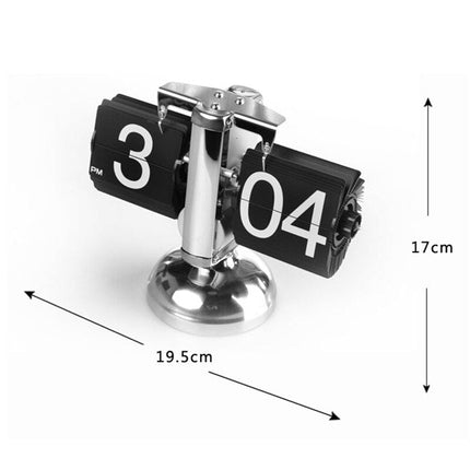 Czarno-biały zegar klapkowy w stylu retro