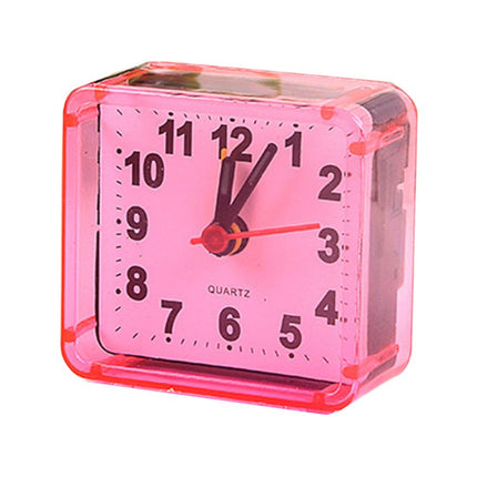 Mały kwadratowy budzik podróżny na baterie