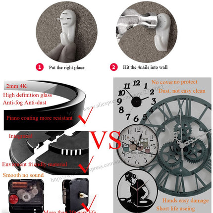 Okrągły zegar ścienny z papugą