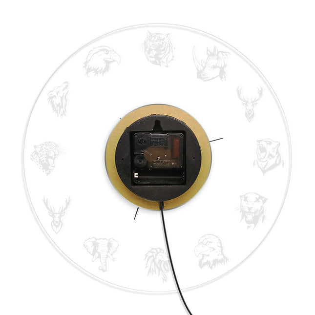 Podświetlany zegar LED z sylwetkami zwierząt