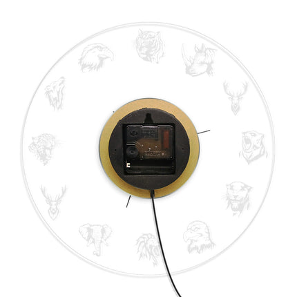 Podświetlany zegar LED z sylwetkami zwierząt