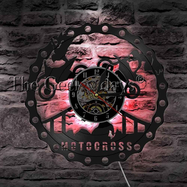 Zegar ścienny dla fana motocrossu