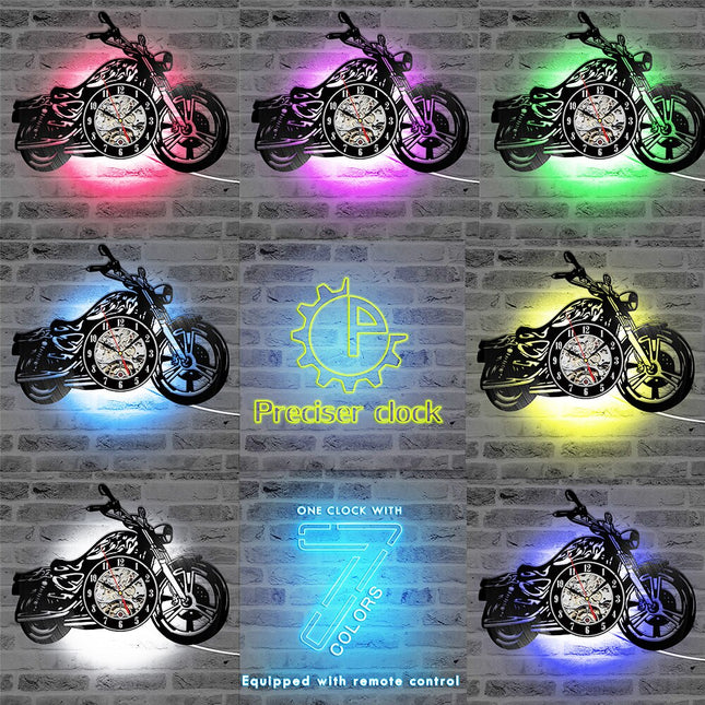 Zegar winylowy dla fana motocykli