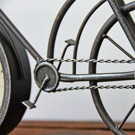 Dekoracyjny zegar stołowy w kształcie roweru