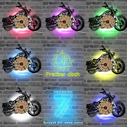 Zegar winylowy dla fana motocykli