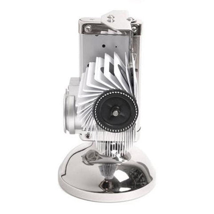 Czarno-biały zegar klapkowy w stylu retro