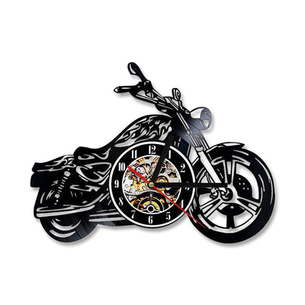 Zegar winylowy dla fana motocykli