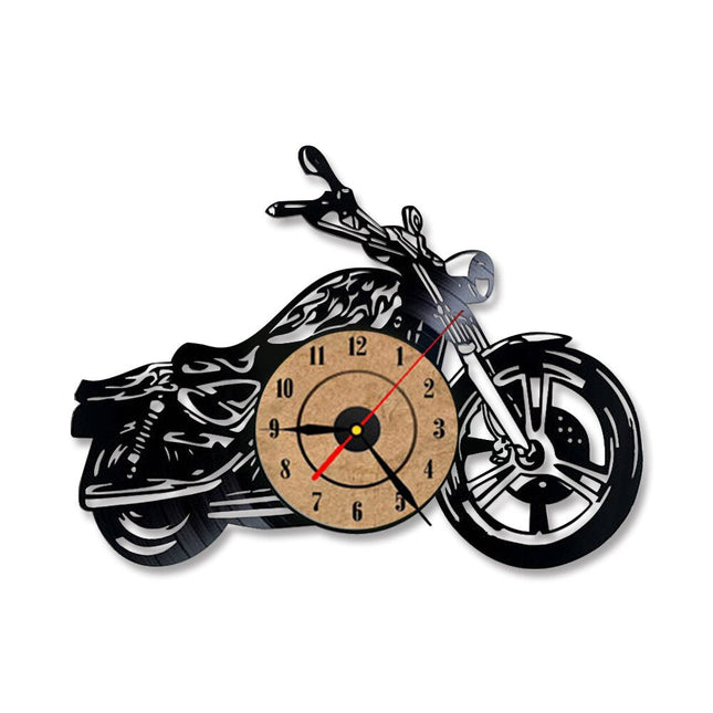 Zegar winylowy dla fana motocykli