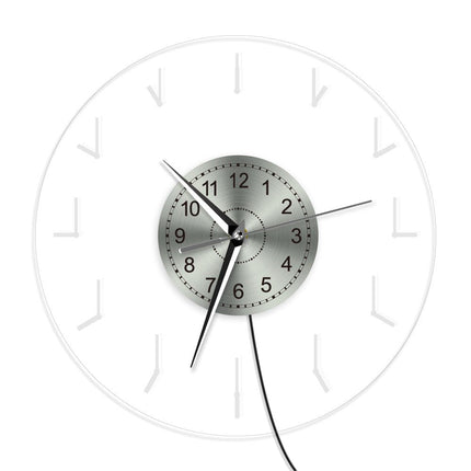 Minimalistyczny zegar ścienny z podświetleniem LED