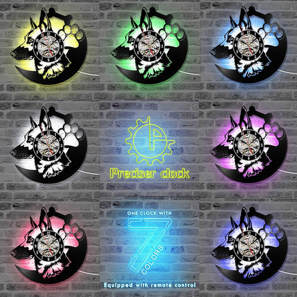 Zegar z płyty winylowej Owczarek Niemiecki