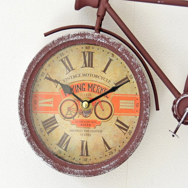 Dekoracyjny zegar stołowy w kształcie roweru