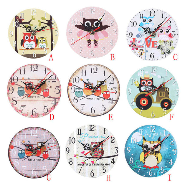 Zegar do pokoju dziecka Sowa na traktorze