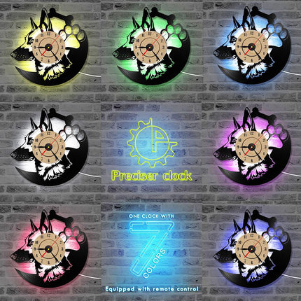 Zegar z płyty winylowej Owczarek Niemiecki