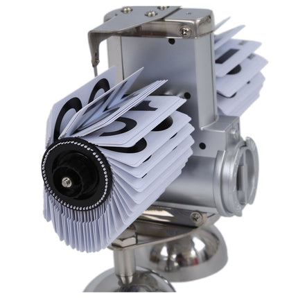 Stalowy zegar klapkowy na biurko vintage