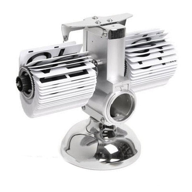 Czarno-biały zegar klapkowy w stylu retro